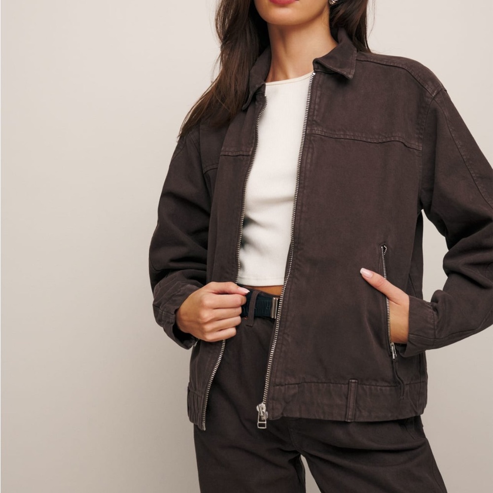Reformation Maverick Moto Denim Jacket